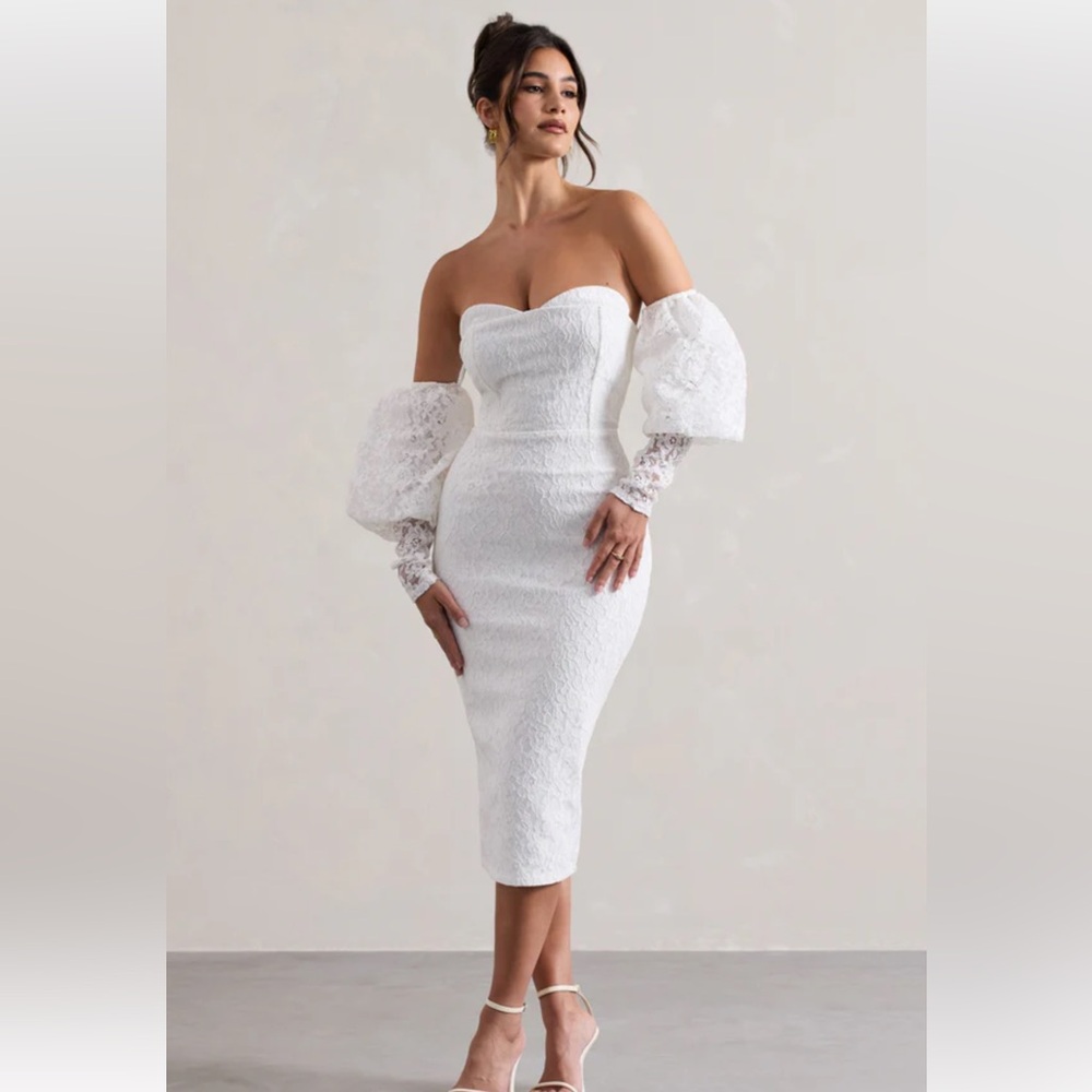 CLUB L LONDON “MARY” DRESS WHITE